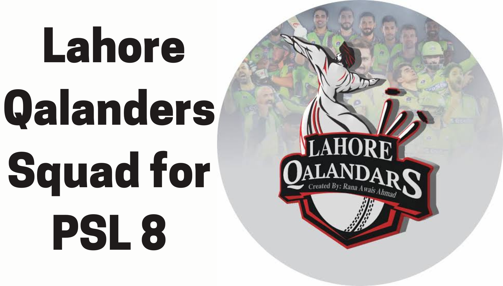 Lahore Qalandars Squad For PSL 2023