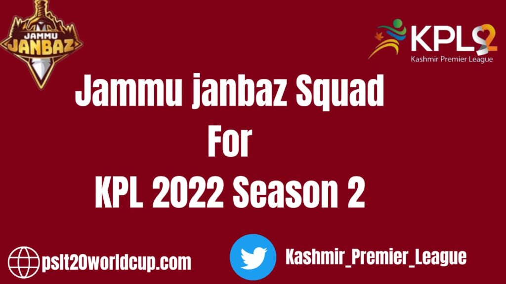 Jammu Janbaz Squad Players For KPL 2022