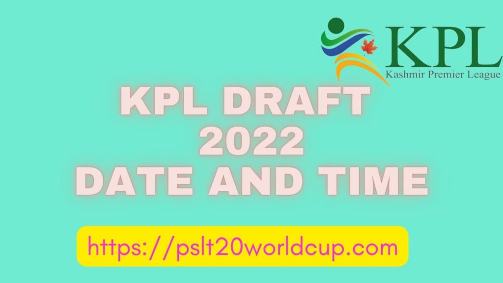 KPL Draft 2022 Date And Time