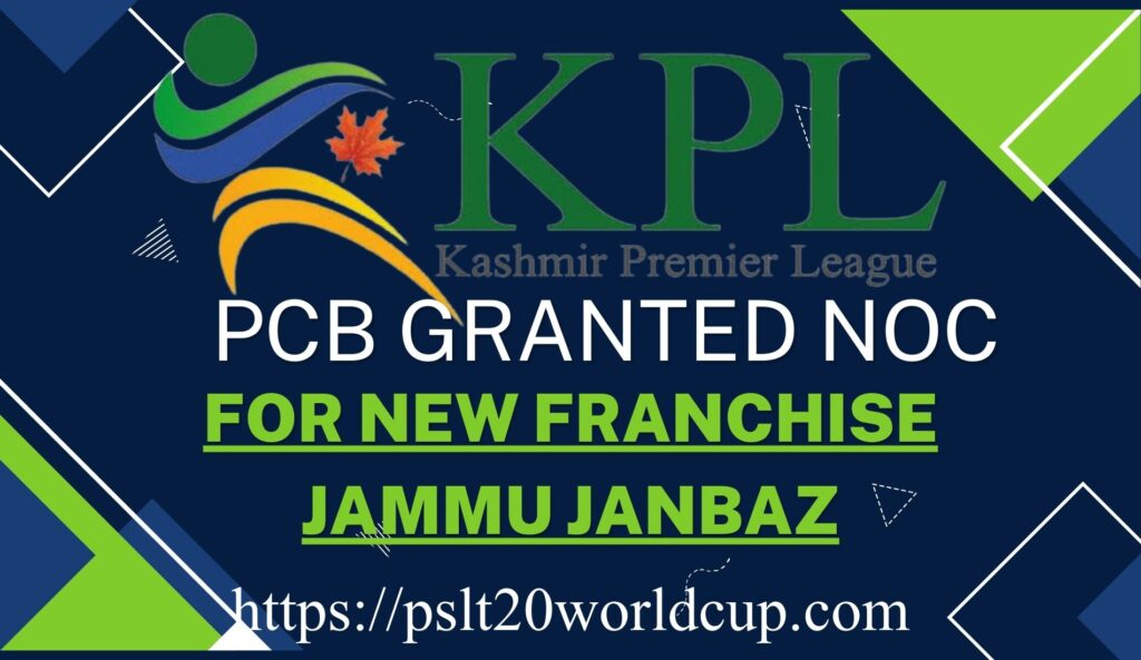 Jammu Janbaz Will Be 7th Franchise Of KPL