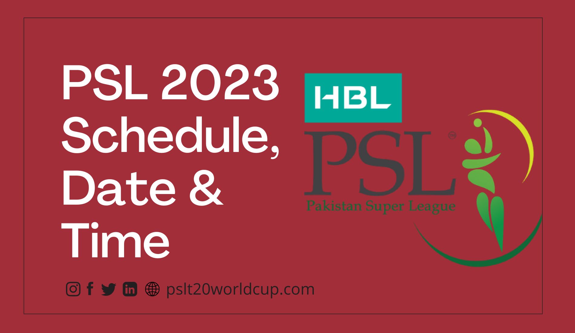 PSL 2023 Schedule