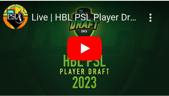 PSL 2023 draft live Streaming