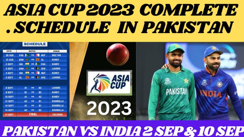 Asia Cup 2023 Schedule time table